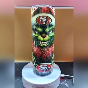 SF Niner Grinch Christmas Tumbler